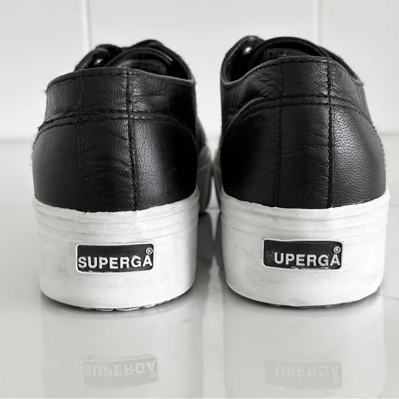 Superga Nappa Leather Platform Sneaker W9 /EU 40 style S00C790 minimalist - Picture 3 of 10